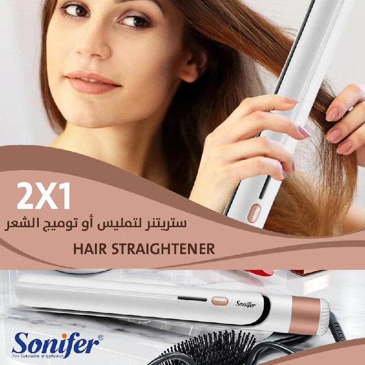 ستريتنر لتمليس او تمويج الشعر 1*2 sonifer sf-9577 - Dupamine Store - 18.000