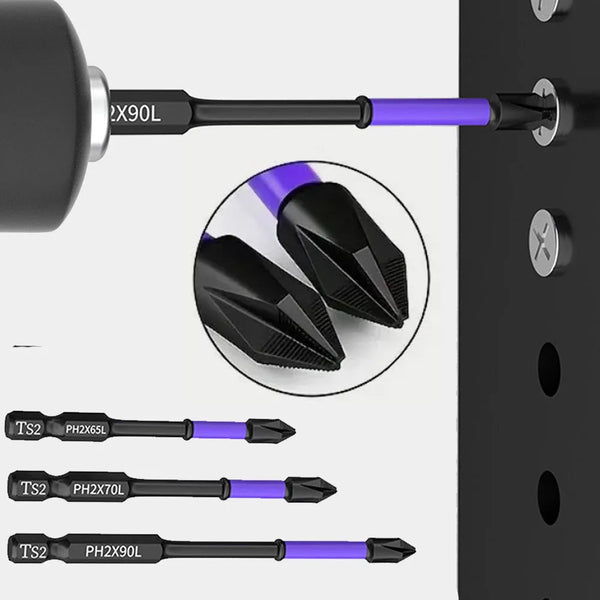 مفك فولاذي مغناطيسي قوي الثبات حجم صغير Strong Magnetic Steel Screwdriver small Size PH2×65L