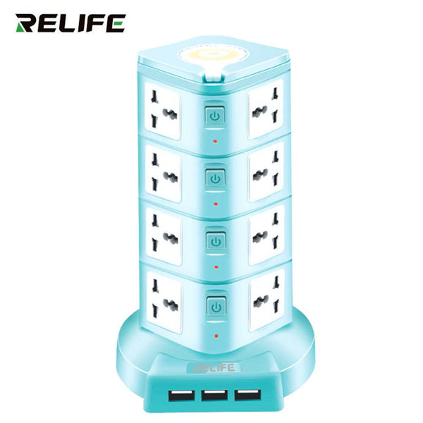 وصلة كهربائية ب 16 مقبس و3 مخارج usb وضوء صغير RELIFE RL-415A SMART SOCKET - Dupamine Store - 26.000