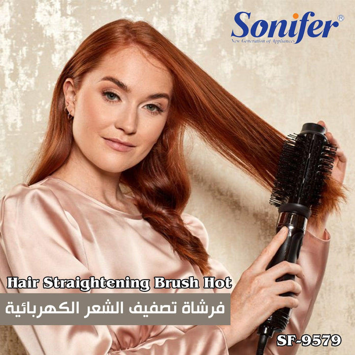 فرشاة تصفيف الشعر الكهربائية sonifer Hair Straightening Brush Hot SF-9579 - Dupamine Store - 22.000