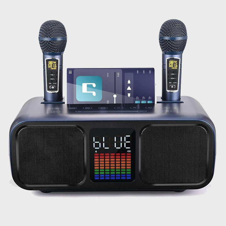 سماعة سبيكر كاريوكي مع مايكرفون عدد 2 KARAOKE bluetooth speaker - Dupamine Store - 72.000