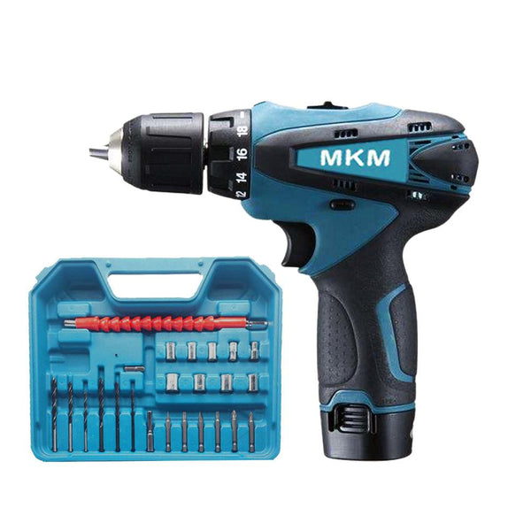 دريل شحن مع بطاريتين و عدة 24 فولت MKM Cordless Drill 24V - Dupamine Store - 26.000