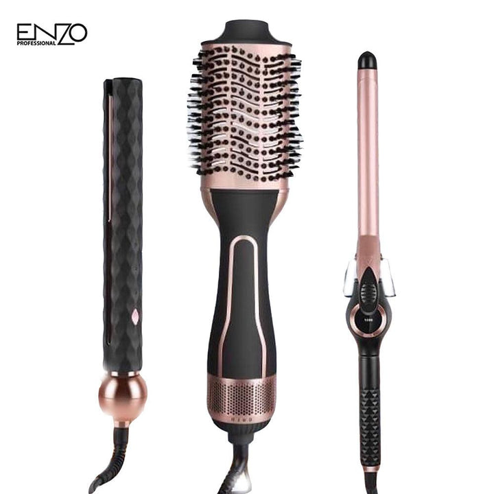 فرشاة ومصفف الشعر 3 في 1 Enzo En-3311 Supercare Pro COMPLETE HAIR GIFT PACK - Dupamine Store - 45.000