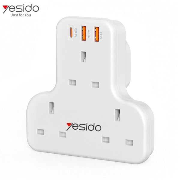 مقبس حائط ثلاثي مع 3 مداخل USB yesido Power Socket - Dupamine Store - 16.000