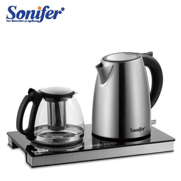 كتل تسخين مياه ستانليس وابريق تسخين زجاجي شاي Sonifer Smart stainless steel kettle touchscreen SF-2120