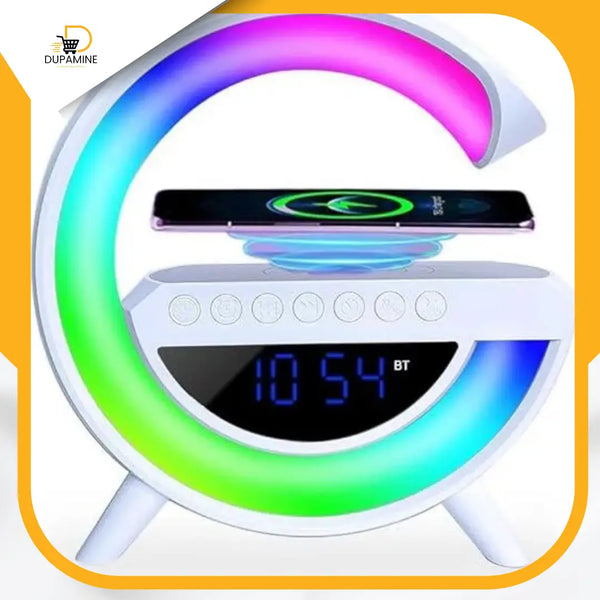 Bluetooth Alarm Clock with Night Light and Wireless Charger - Multi-functional device for convenience and style at home 
