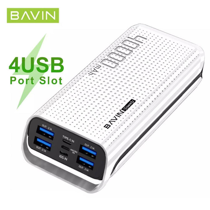 بوربانك بـ4 مداخل usb من bavin 40000mah pc077 - Dupamine Store - 39.000