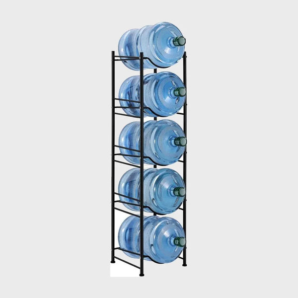 ستاند حامل قوارير المياه4 طبقات مع رف خشبي Water bottle rack metal