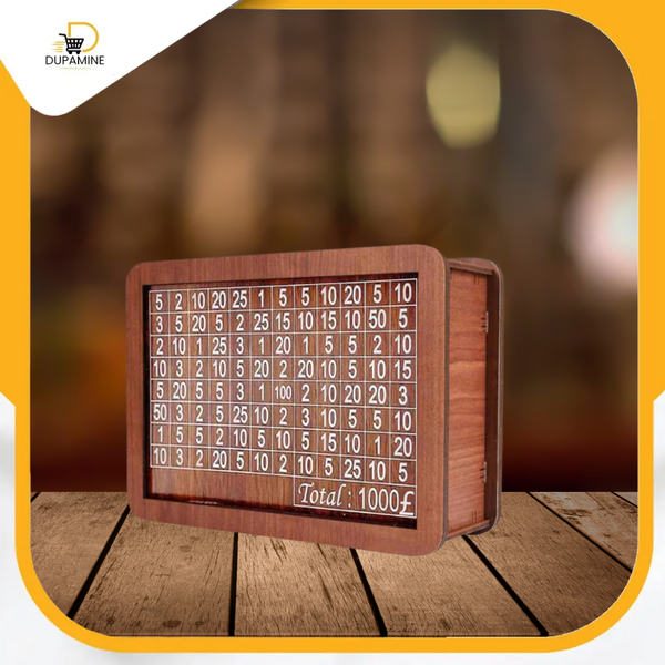 Wooden Money Saving Box - صندوق حصالة خشبي