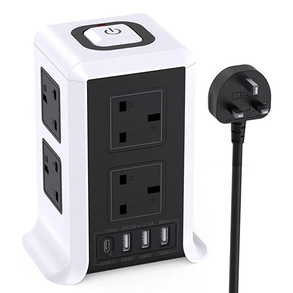 وصلة كهربائية بـ8 مقابس و Vertical Multi -Socket Usb4 - Dupamine Store - 12.000