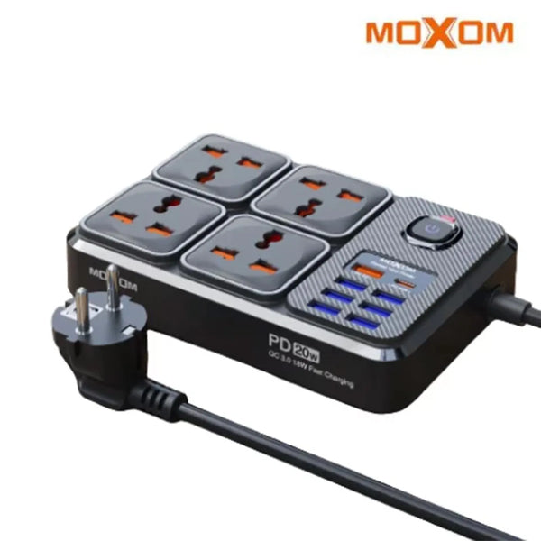 وصلة شحن بمقابس ومداخل Moxom mx-st15 USB Charging cable with plugs and inputs