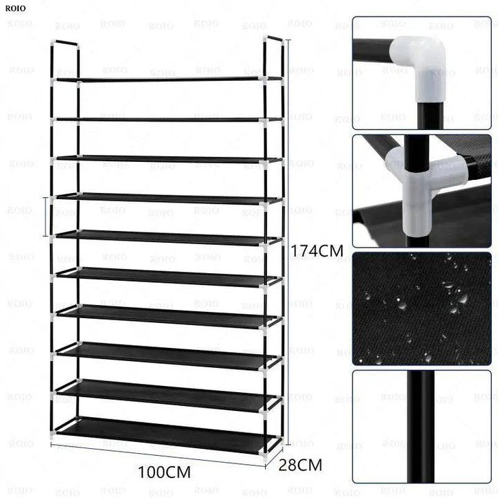رف أحذية بسعة كبيرة لتنظيم الأحذية في غرفة المعيشة - حامل رف للأحذية لتوفير المساحة - Dupamine Store - 18.000