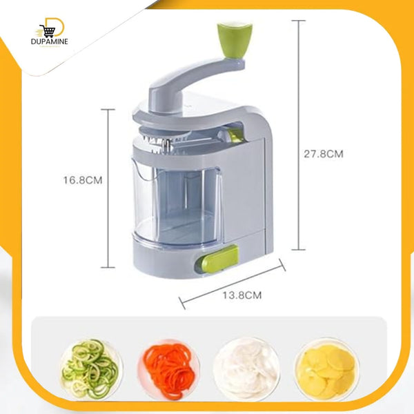 4in1 Spiral Vegetable Cutter with Rotating Blade -قطاعة خضروات حلزونية 4 في 1 بشفرة دوارة