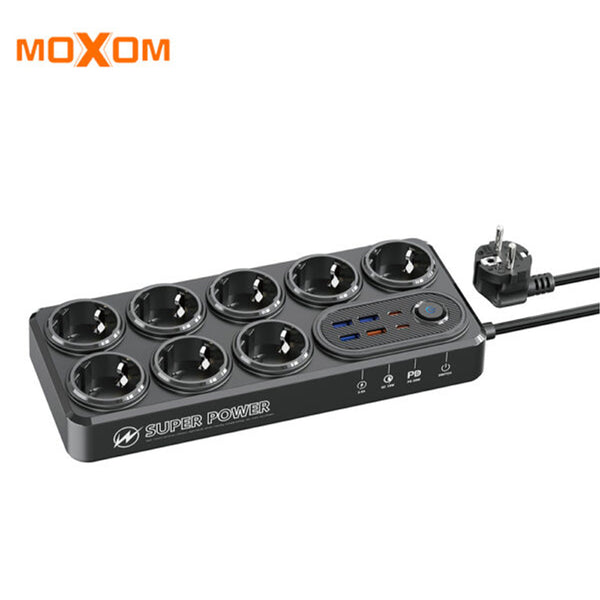 وصلة شحن متعددة المداخل بمنافذMoxom mx-st22 USBMulti-Port Charging Cable with ports  USB