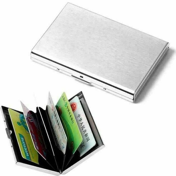 محفظة معدنية للهويات وكروت سحب البنكية Present 6 Slot Debit Credit ATM Business Card Holder