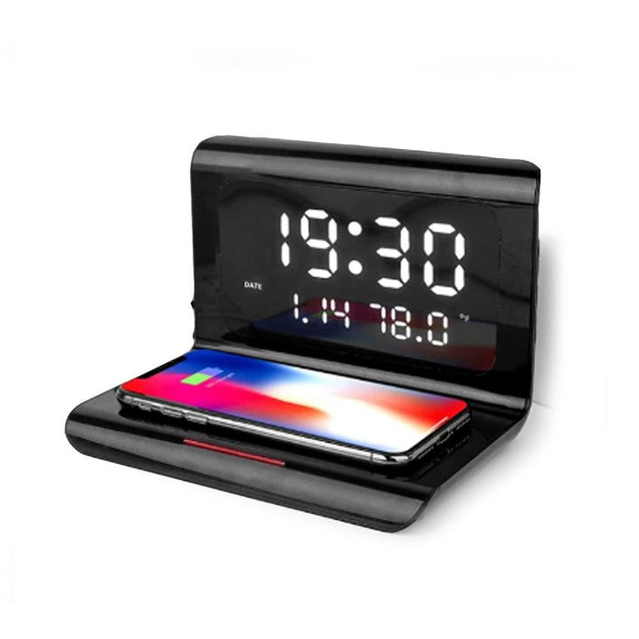 ساعة منبه و شاحن لاسلكي alarm clock wireless charger - Dupamine Store - 20.000