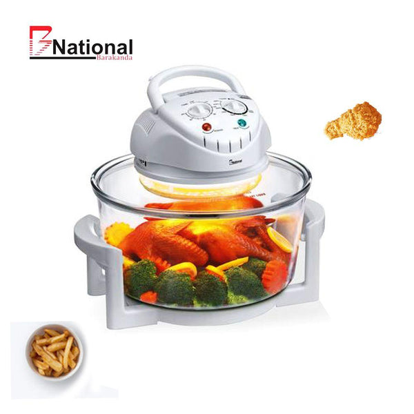 فرن هوائي زجاجي متعدد الإستخدام B National 12L Oven halogen roaster air fryer - Dupamine Store - 33.000