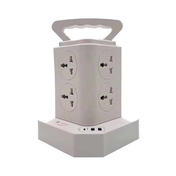 وصلة شحن بـ8 مقابس فيش ومدخلين USBمدخل شحن سريع POWER SOCKET USB 2500W