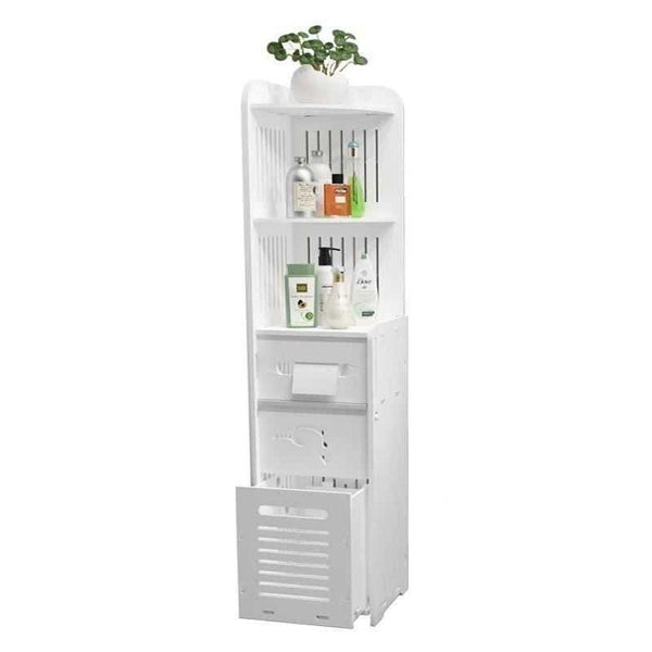 رفوف زاوية حمام مع درج تخزين متعدد الإستخدام Bathroom corner shelves with multi-use storage drawer - Dupamine Store - 27.000