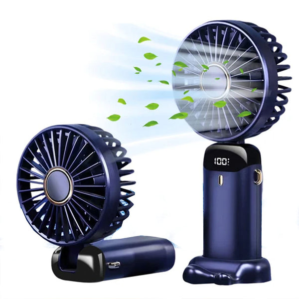 مروحة شخصية بقاعدة تعمل بالشحن Mini Portable Fan Hand-Held