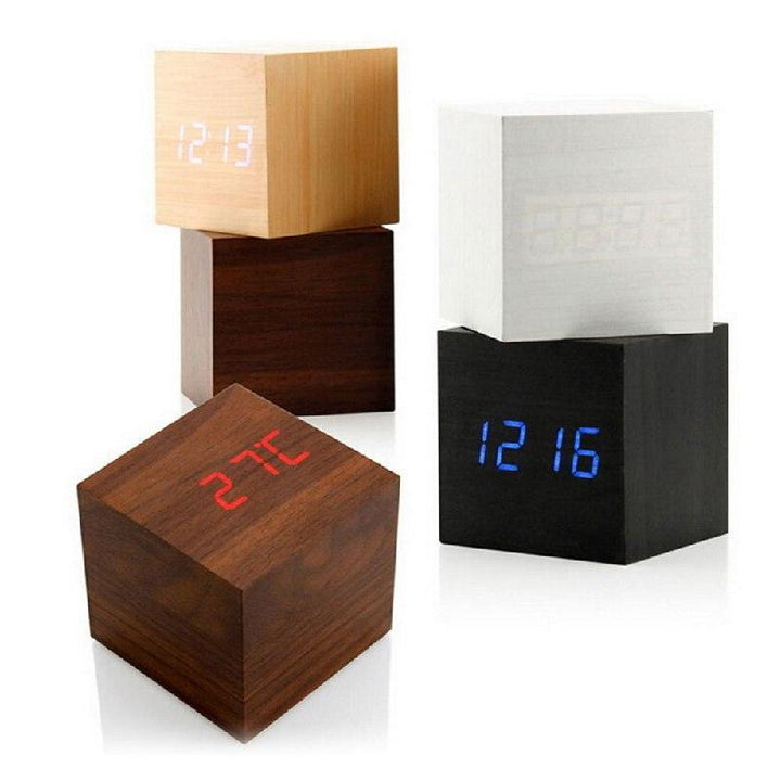 ساعة خشبية ديجيتال - Digital wooden clock - Dupamine Store - 6.000