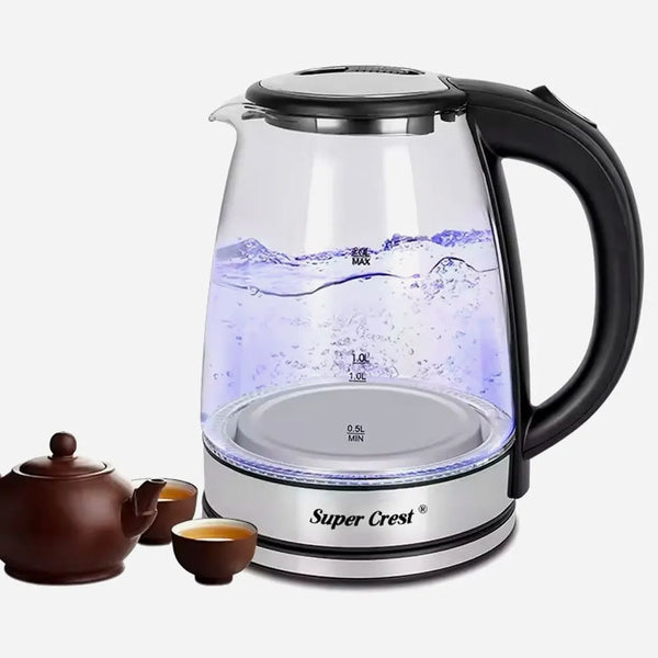 كتل زجاجي كهربائي مضيء super crest Electric Kettles