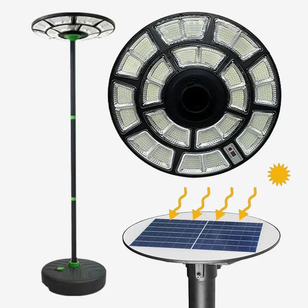 Portable solar lighting pole - عامود إضاءة شمسية متنقلة