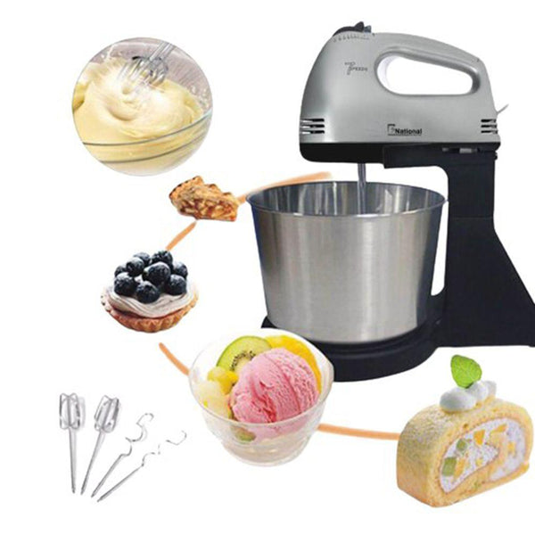 عجانه وخفاقه مع جاط ستانليس ستيل Hand Mixer With Stainless Steel Bowl - Dupamine Store - 16.000