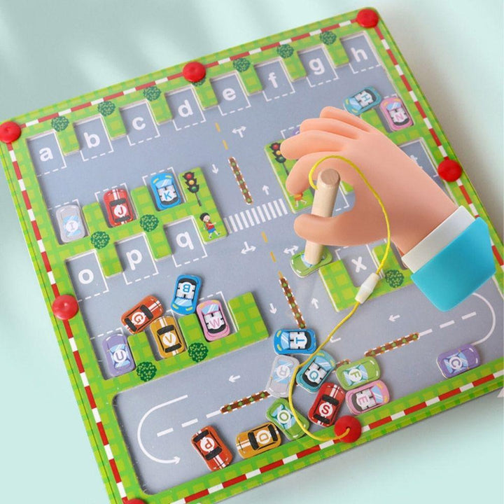 لعبة الإصطفاف السيارة المغناطيسية Magnetic Alphabet Maze Board Alphabet Puzzle - Dupamine Store - 9.000