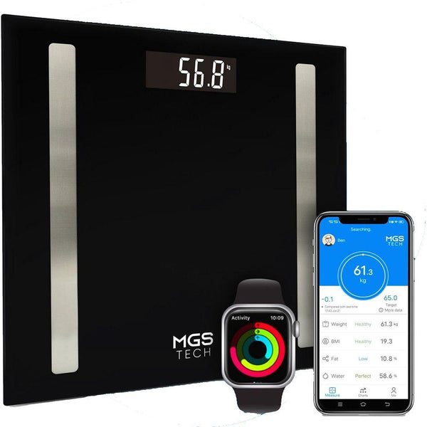 ميزان رقمي للجسم MGS-TECH Bluetooth digital body& fat scale with app - Dupamine Store - 16.000