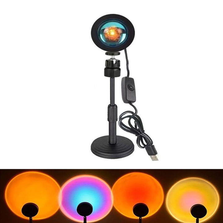 جهاز ضوئي بدرجات الشمس والغروب مع ستاند Projection Lamp Sunset Lamp - Dupamine Store - 12.000