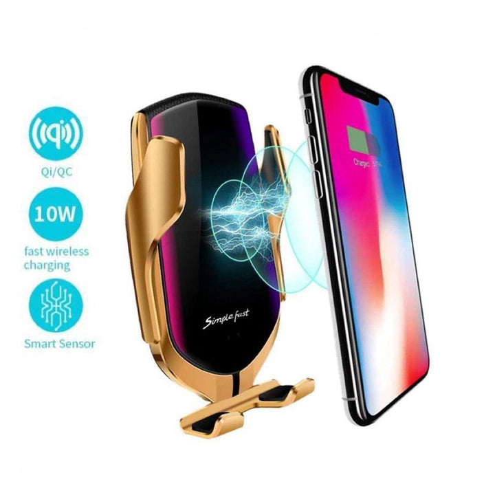 ستاند هاتف مع شاحن وايرلس للسيارة R1 smart sensor car wireless charger - Dupamine Store - 6.000