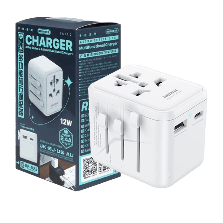 عضمة شحن متعددة القوابس remax Charger Universal Adapter RP-U23 - Dupamine Store - 12.000