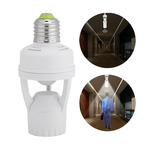 سوكة ضوء مستشعر الحركة Sensor Light Socket E27 Intensified IR Screw LED Bulb Light Lamp - Dupamine Store - 9.000