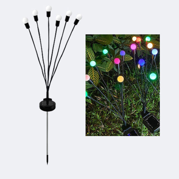 إضاءات ليد ملون لزينة الحدائق تعمل بالطاقة الشمسية Solar Garden Firefly Lights Starburst Swaying Light - Dupamine Store - 8.000