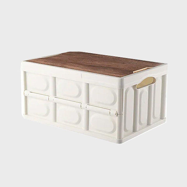 صندوق تخزين بغطاء خشبي Storage box with wooden lid - Dupamine Store - 14.000