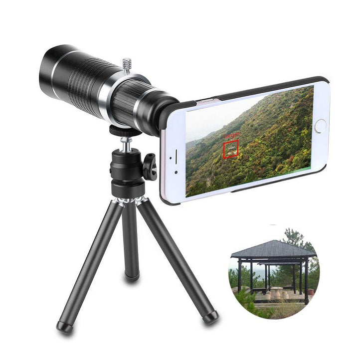 تيليسكوب تكبير لكاميرا الهاتف مع قاعدة تثبيت Telescope Zoom Phone Camerax20/x18/x12 - Dupamine Store - 35.000