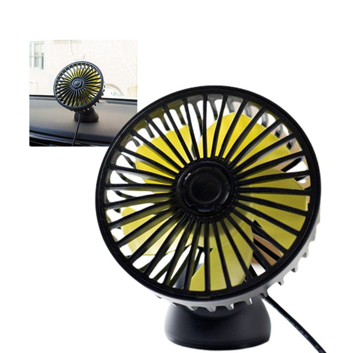 مروحة للسيارة تعمل بسلك Vehicle Fan Rotatable & Suction Cup Installation USB - Dupamine Store - 12.000