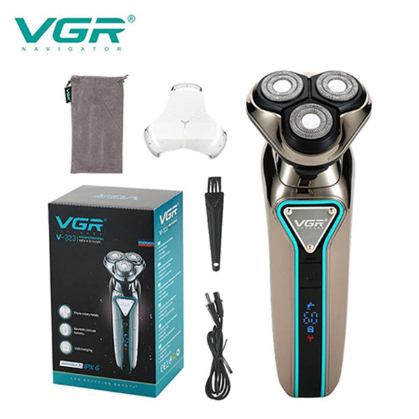 ماكينة حلاقـة رجالي تعمل بالشحن Wet Dry Electric Shaver for Men Beard Rechargeable V-323 - Dupamine Store - 18.000